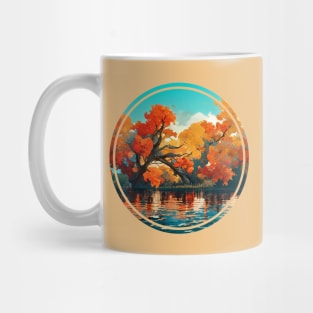 Fall circle design Mug